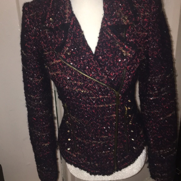 Zara Tweed jacket with zipper and gold hardware - Picture 2 of 3